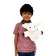 Marionnette mouton blanc enfant à main, 25cm