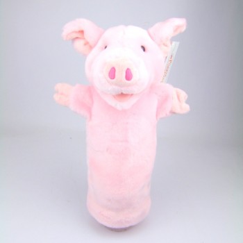 Marionnette à bras Cochon rose à longue manche
