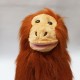 Géante Marionnette Singe orange Orang-outan,  avec banane et bouche articulée