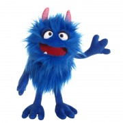 Marionnette ventriloque monstre Démon bleu, 35cm
