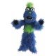 Grande Marionnette Monstre à houpette vert et bleu avec couineur à air pour parler