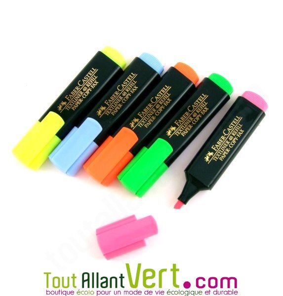Feutre surligneur fluo de couleur rechargeable achat vente écologique -  Acheter sur