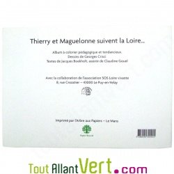 Cahier à colorier Thierry et Maguelonne en papier recyclé