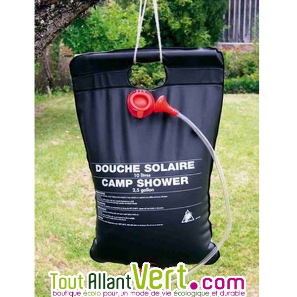 Sac de douche solaire 20 L pour camping ou jardin - Vert kaki