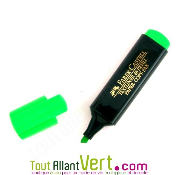 Feutre surligneur fluo Vert rechargeable achat vente écologique