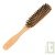 Brosse cheveux fine plate en bois, poils naturel de sanglier
