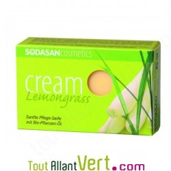 Savon bio Sodasan huiles essentielles, vgtales et beurre de karit bio, 100gr