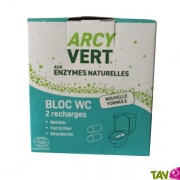 Recharge Bloc WC Bio x2 naturel Bactries lactiques Arcy Vert