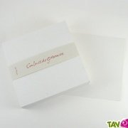 Cartes recyclées 14x14 cm, blanc, Couleur de Provence, 175g, lot de 100