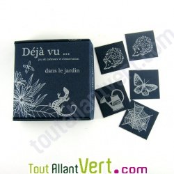 Dj vu, jeu de mmoire et d\'observation sur le thme du jardin, bleu marine