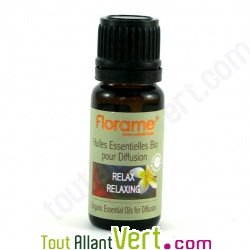 Composition d\'huiles essentielles bio Relax pour diffusion Florame, 10 ml