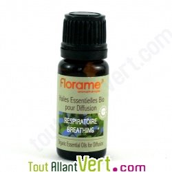Composition d\'huiles essentielles bio Respiratoire pour diffusion Florame, 10 ml