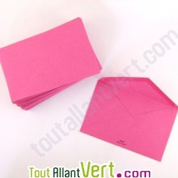 Enveloppes recyclées 9x14 cm, Couleur de Provence, 100g, lot de 50, fuchsia