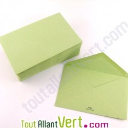 Enveloppes recycles 9x14 cm, Couleur de Provence, 100g, lot de 50, vert