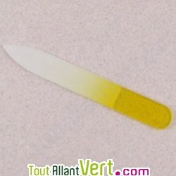 Lime  ongle en verre tremp, jaune, 9 cm