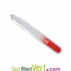 Lime  ongle en verre tremp, rouge, 14 cm