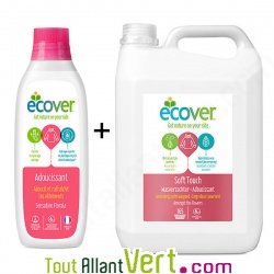 Kit adoucissant textile cologique Ecover 5 + 1 litres