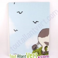 Chemise lastique recycle 3 rabats, A4, motif vache