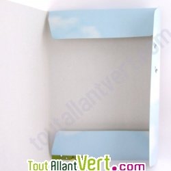 Chemise lastique recycle 3 rabats, A4, motif vache