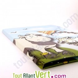 Chemise lastique recycle 3 rabats, A4, motif vache