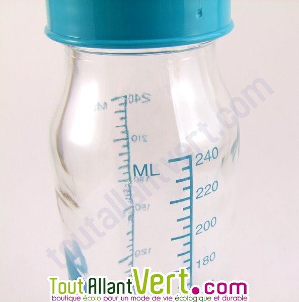 Biberon en verre - Sans phtalates, et sans bisphénol - 240ml
