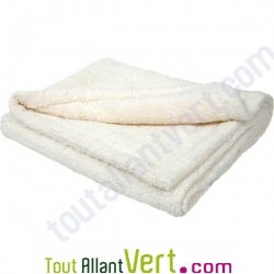 Couverture ou tapis de jeux coton bio blanc, 75x100 cm
