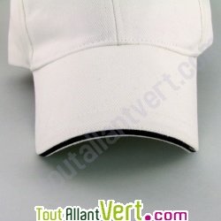 Casquette coton bio, blanc
