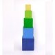 Cube empilable coloré en bois, 36cm