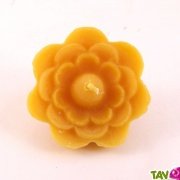 Bougie flottante fleur jaune 100% cire d'abeille