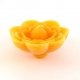 Bougie flottante fleur jaune 100% cire d\'abeille, lot de 5