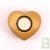 2 x Bougeoir de table en bois, coeur