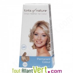 Teinture permanente coloration bio pour cheveux 10N Blond Platine Naturel
