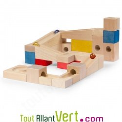 Chteau toboggan  billes en bois , 33 lments