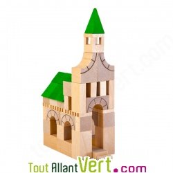 Kit de construction Eglise Architecte en bois  63 pices