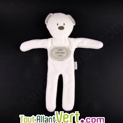 Nounours Ted en coton bio I Like 100% organic cotton Blanc