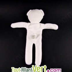 Nounours Ted en coton bio I Like 100% organic cotton Blanc