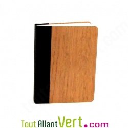 Cahier couverture bois d\'Acajou A6  Quebook