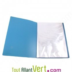 Protège documents en polypro recyclé Turquoise, 20 pochettes, Forever