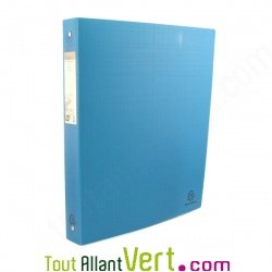 Classeur 4 anneaux polypro recycl bleu turquoise, Forever, dos 4 cm