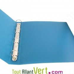 Classeur 4 anneaux polypro recycl bleu turquoise, Forever, dos 4 cm