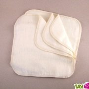 Lingettes lavables et réutilisables bébé coton bio x5
