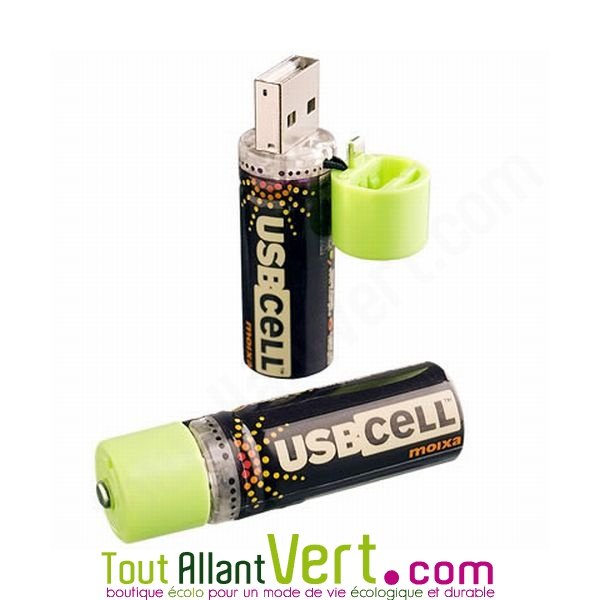 Piles AA rechargeable par USB, USBCell achat vente écologique - Acheter sur
