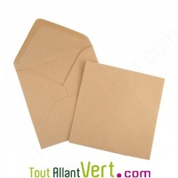 Enveloppes recycles 12.5x12.5 cm, beige, Couleur de Provence, 100g, lot de 50