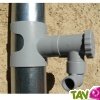 Collecteur d\'eau de pluie sans coupe de gouttière ronde gris 80 à 100mm