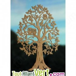 Suspension gante arbre en bois pour Nol