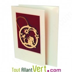Carte de voeux avec suspension et enveloppe