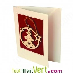 Carte de voeux avec suspension et enveloppe