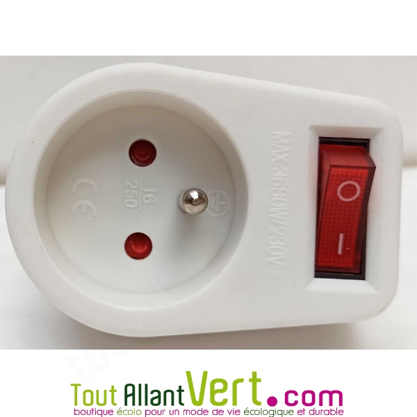 Prise électrique de veilleuse pour enfants avec interrupteur de 2