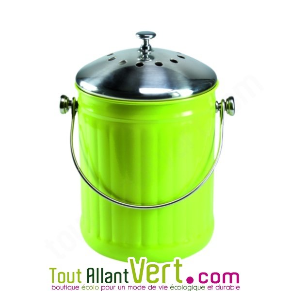 Poubelle à compost vert anti-odeur pour cuisine, 4 litres achat