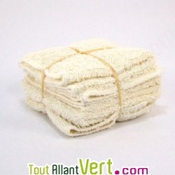 Lingettes essuie-tout lavables en coton bio
